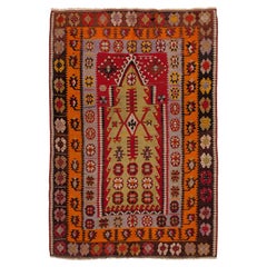 Antique Gomurgen Kayseri Kilim Rug Wool Old Central Anatolian Turkish Carpet
