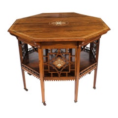 Mesa auxiliar de centro antigua Gonçalo Alves Siglo XIX