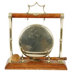 Antique Gong, Silver Gong, Dinner Bell, Dining, Victorian, Scotland 1900, B1667
