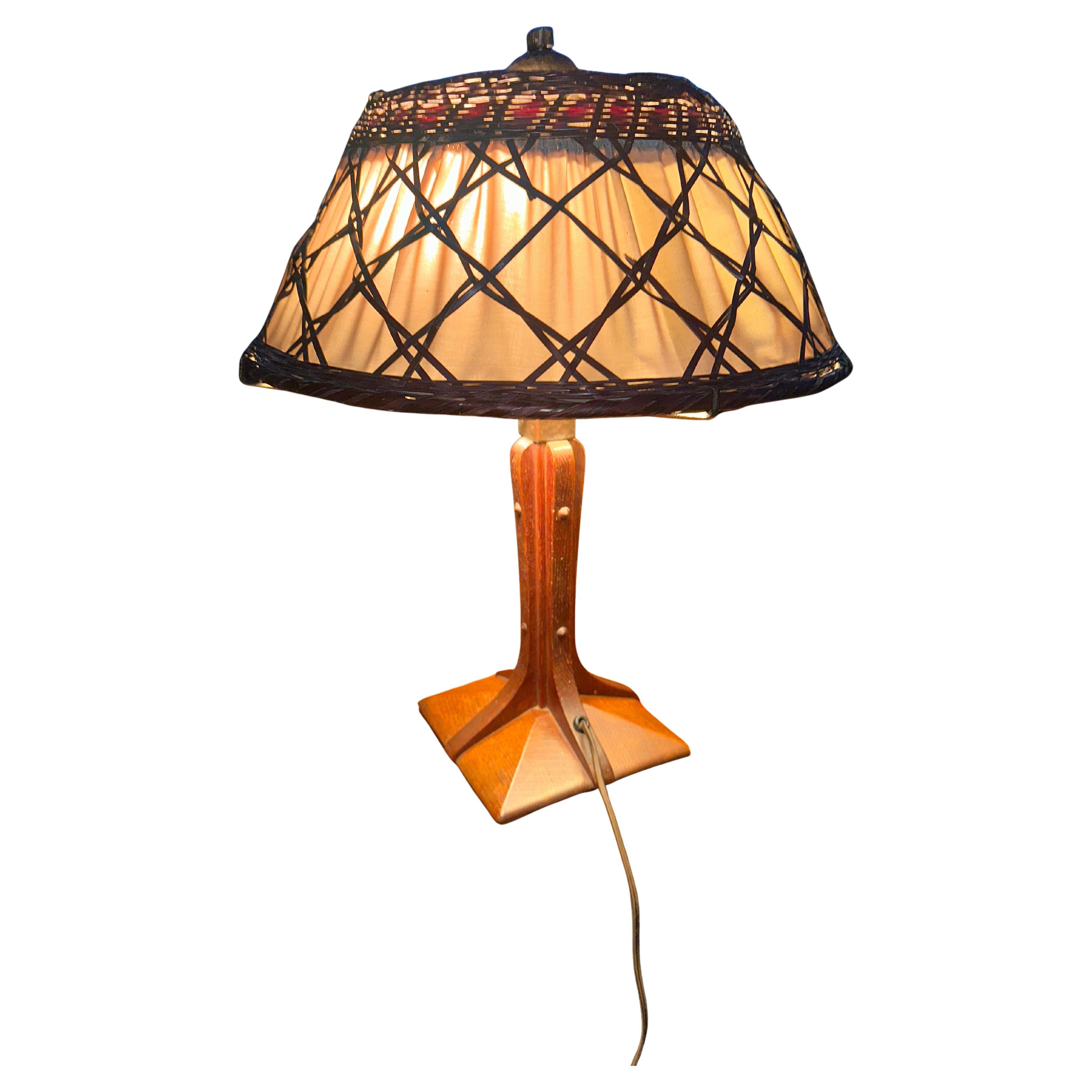 Lámpara de mesa antigua Gustav Stickley - W7887