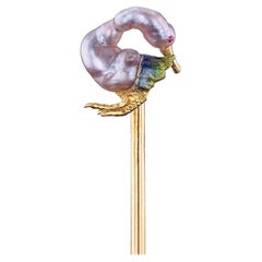 Antique Goose Stickpin of 18k Gold