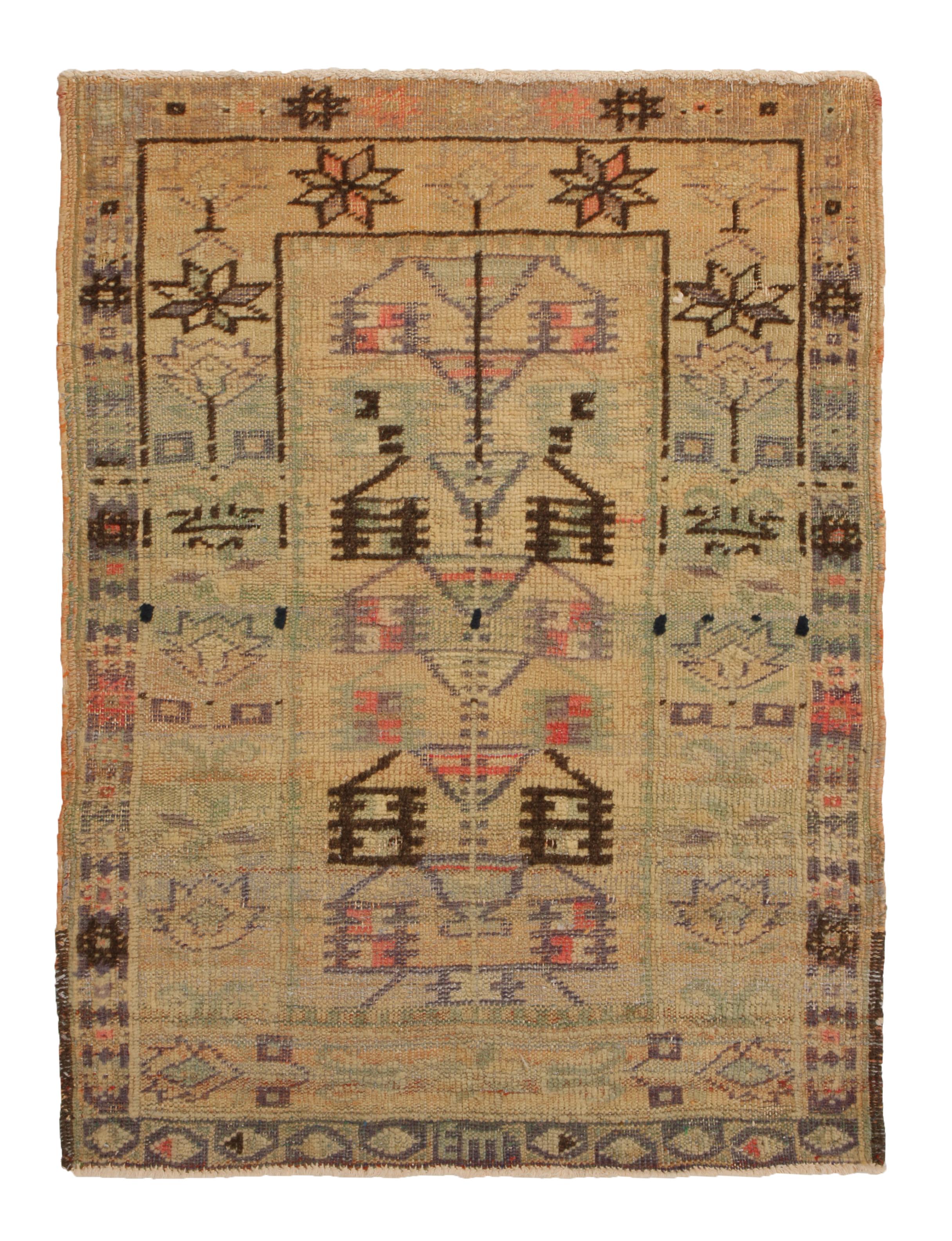 Hand knotted in Turkey between 1880-1900, this antique Gordes rug enjoys a durable body of high-quality low-pile wool with minimal distress in intriguing, uncommon colourways. Complemented by a variety of rare tea green, pastel red, and lavender