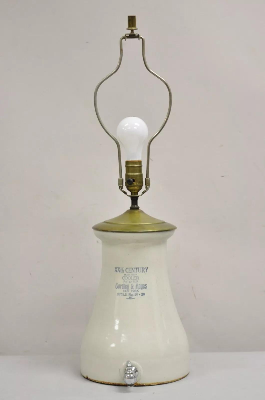 Antike Gordley & Hayes Salzglasierte Steingut- Zitronenschalen-Tischlampe, Zitronenform, Gordley & Hayes im Angebot 4