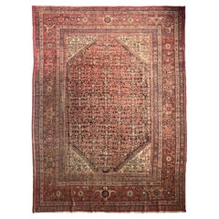 Antique Gorgeous Large & Muted Kurd-Malayer Rug, circa 1940's