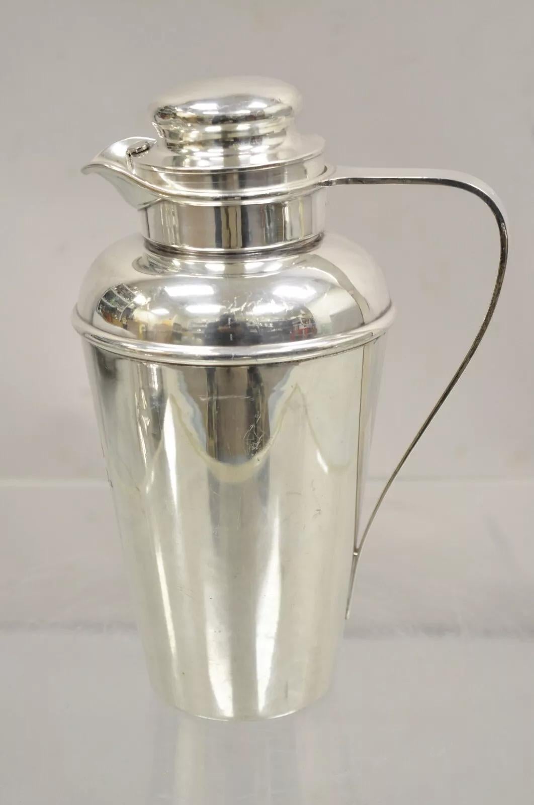 XX secolo Antico Gorham 01219 Art Deco placcato in argento Cocktail Martini Shaker Pitcher in vendita