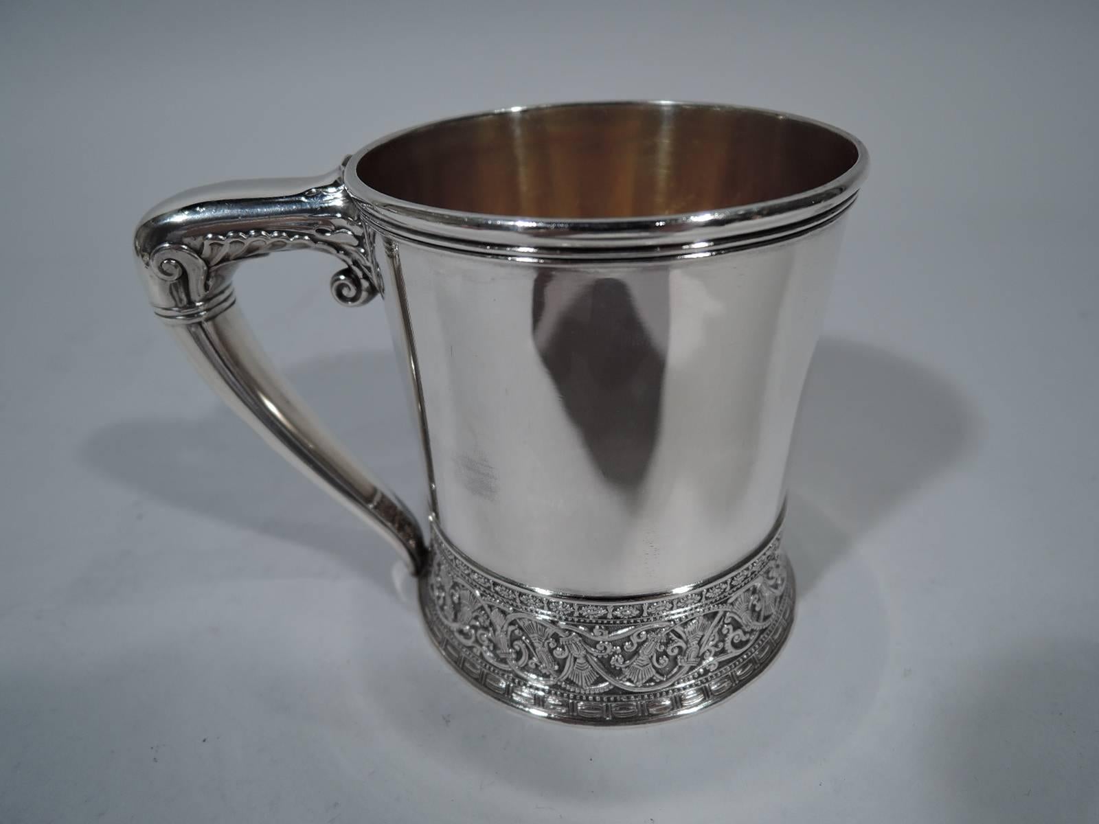 Aesthetic Movement Antique Gorham Aesthetic Sterling Silver Baby Cup