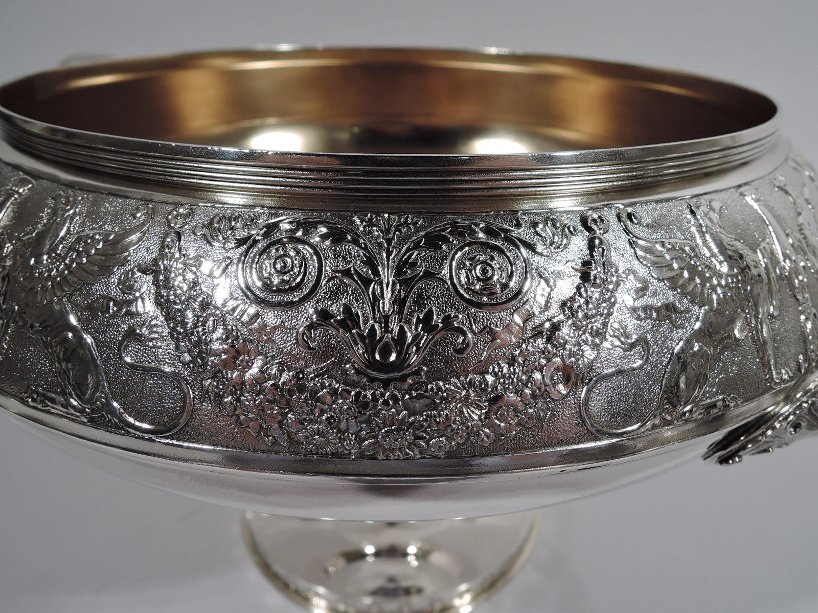 Late 19th Century Antique Gorham American Classical Sterling Silver Compote For Sale