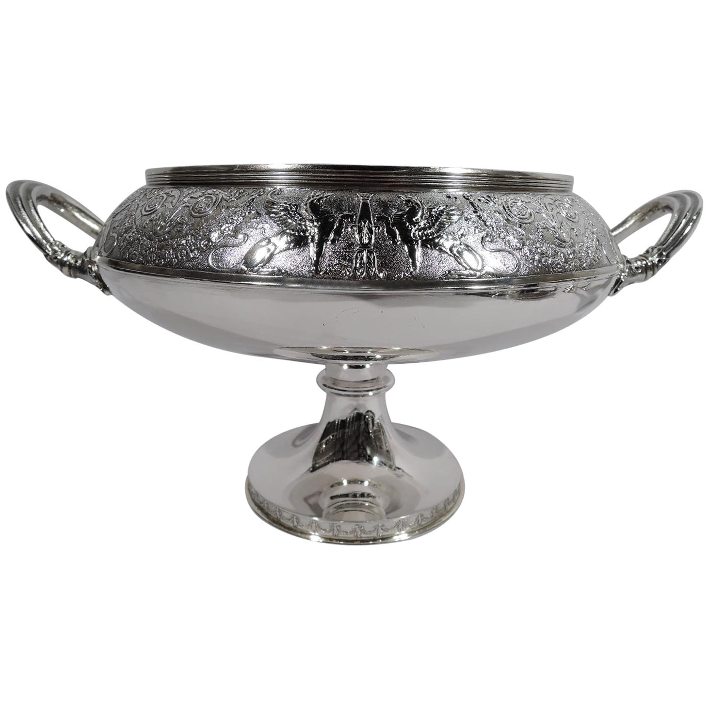 Antique Gorham American Classical Sterling Silver Compote For Sale