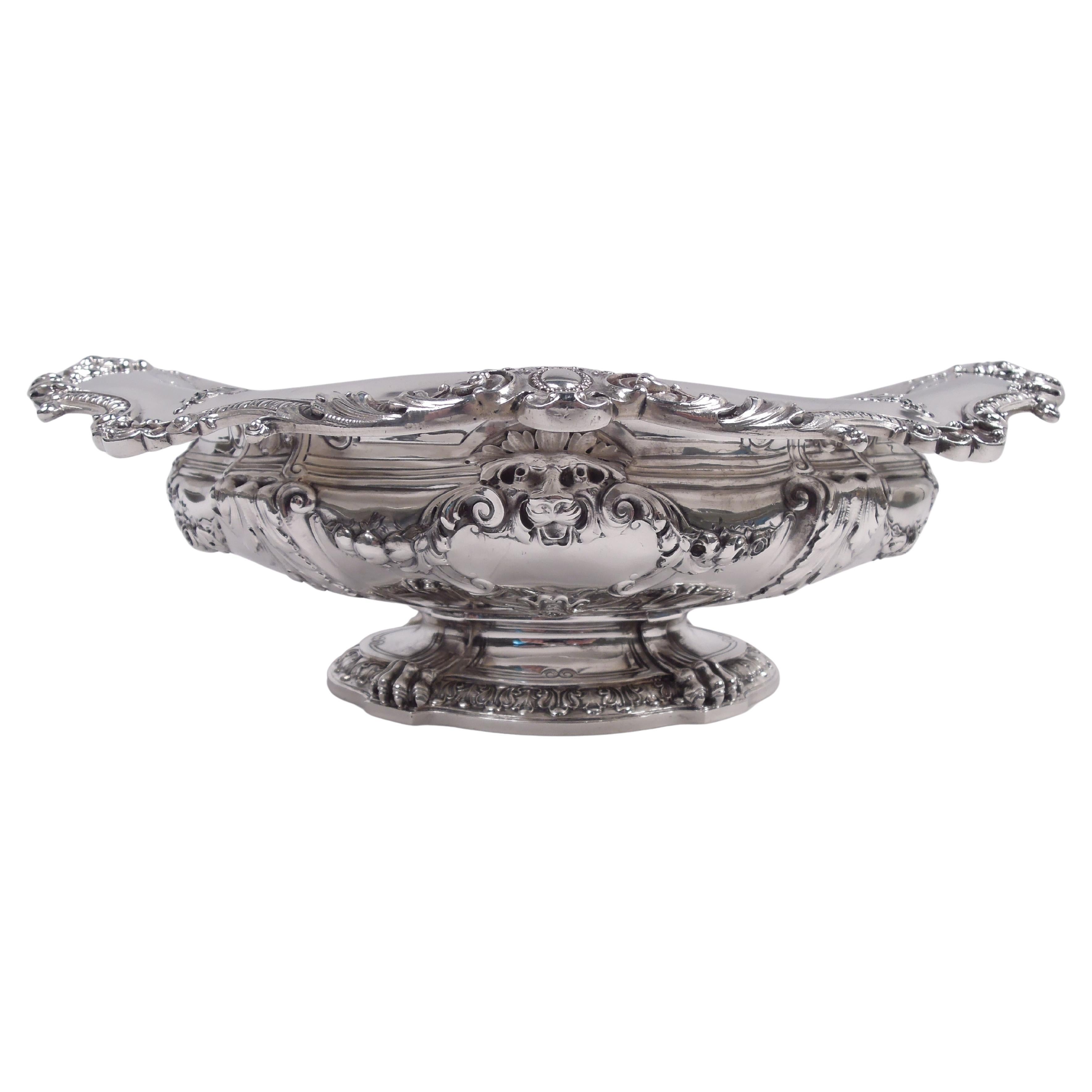 Antique Gorham American Edwardian Classical Lion Head Bowl, 1900