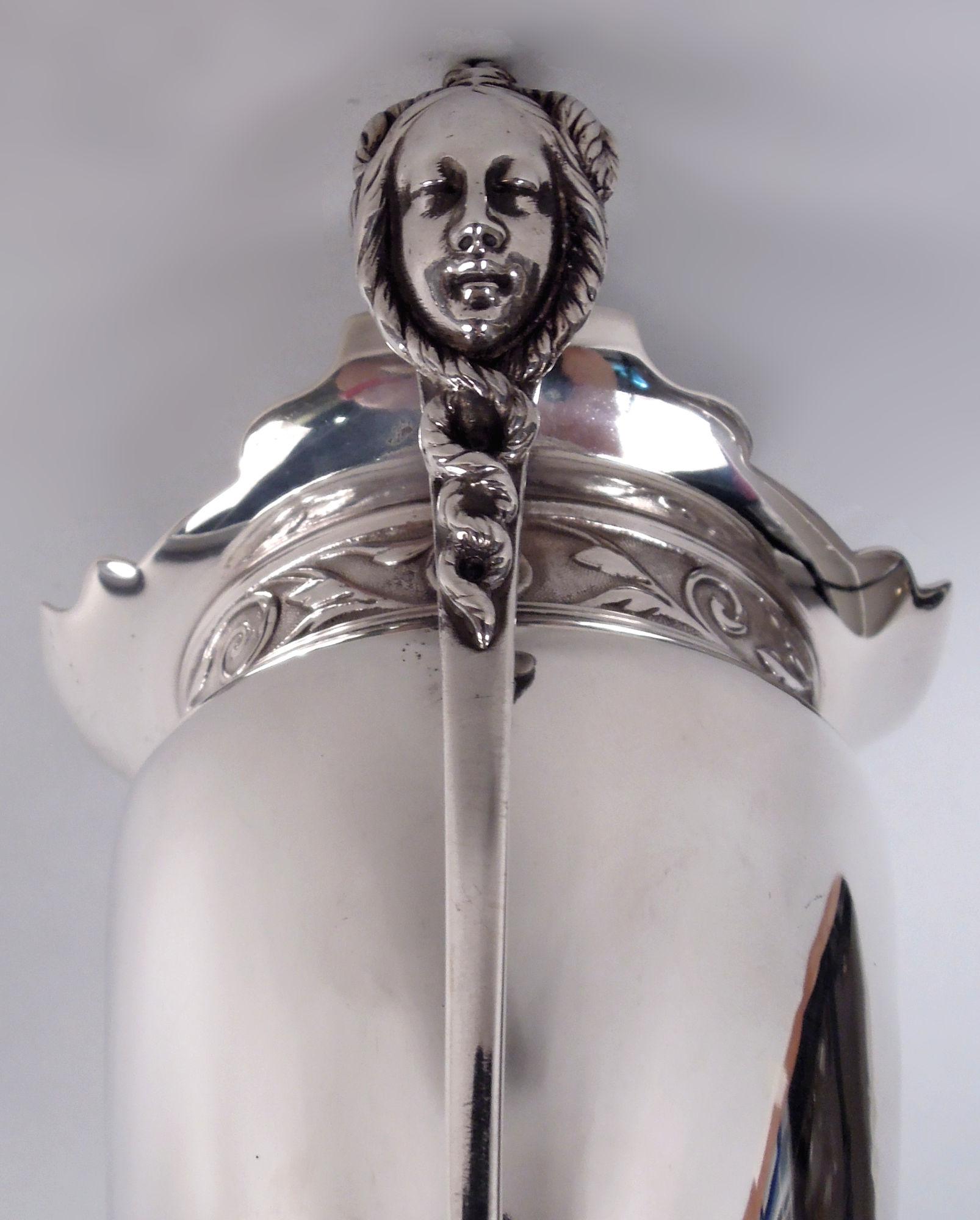 Antique Gorham American Victorian Classical Coin Silver Vase In Good Condition For Sale In New York, NY