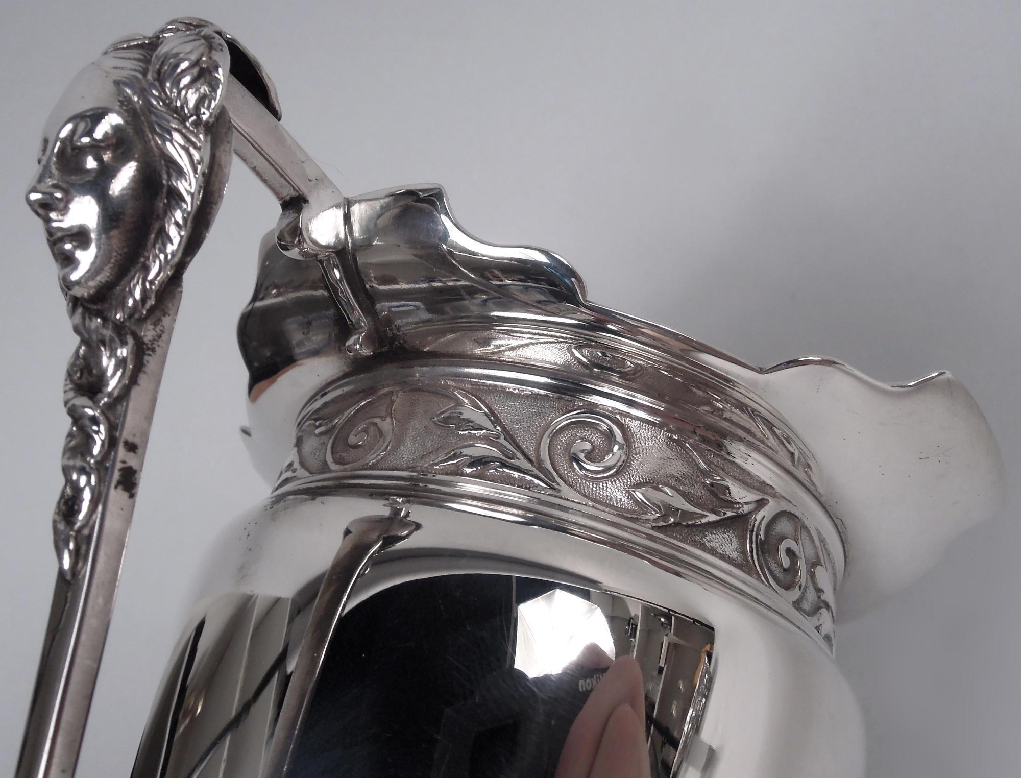 19th Century Antique Gorham American Victorian Classical Coin Silver Vase For Sale