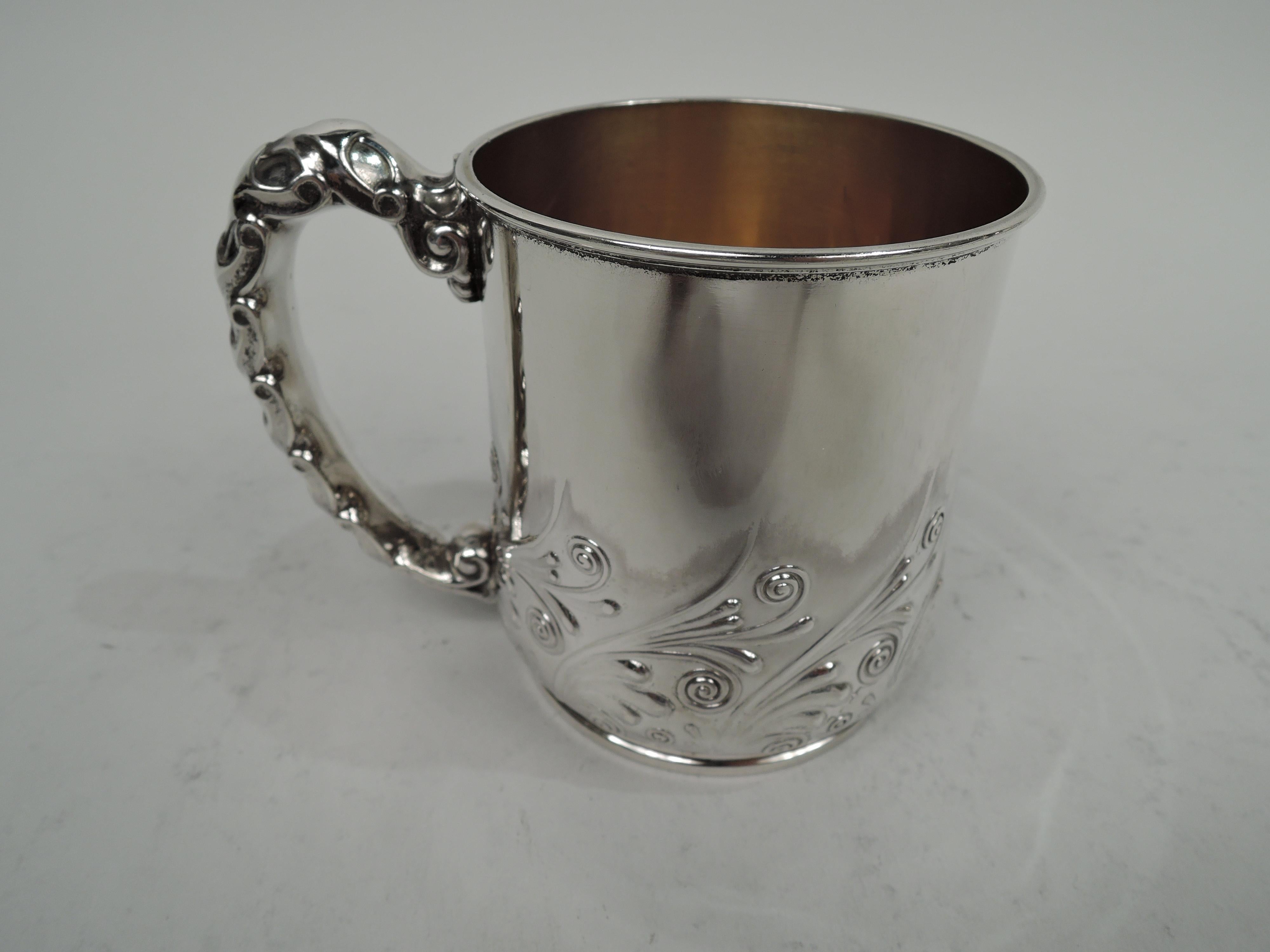 American Antique Gorham Art Nouveau Sterling Silver Baby Cup