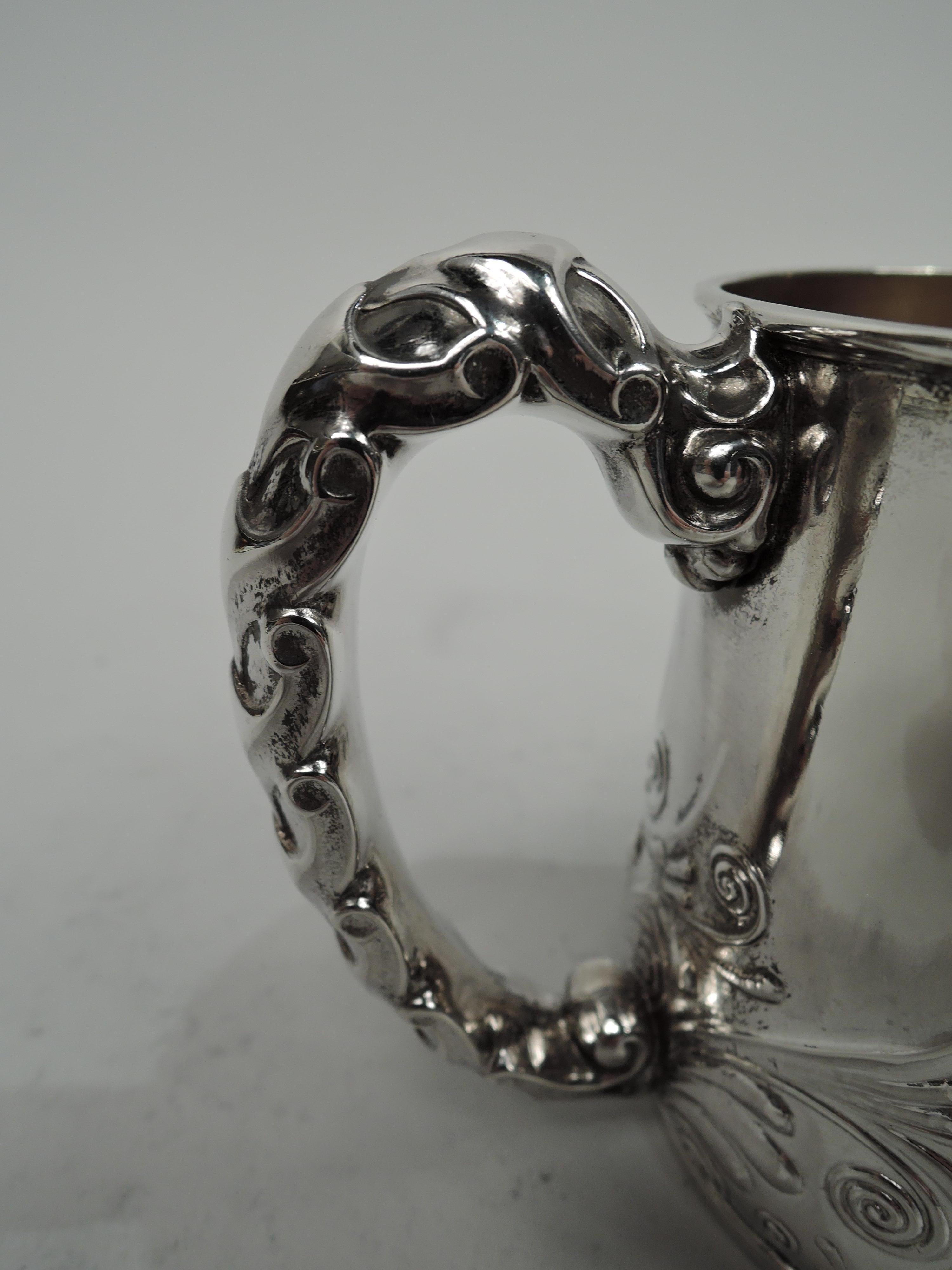 Antique Gorham Art Nouveau Sterling Silver Baby Cup In Good Condition In New York, NY