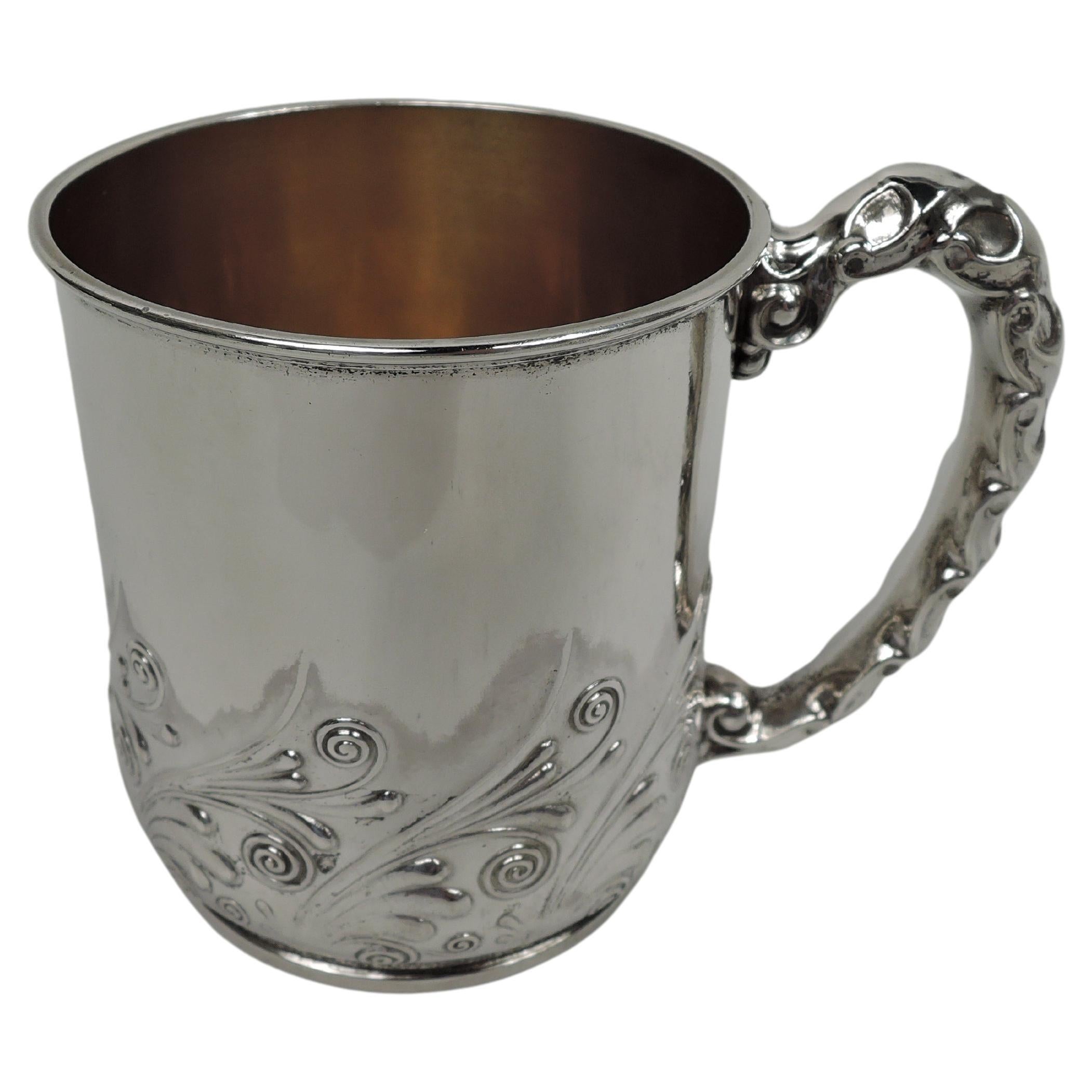 Antique Gorham Art Nouveau Sterling Silver Baby Cup