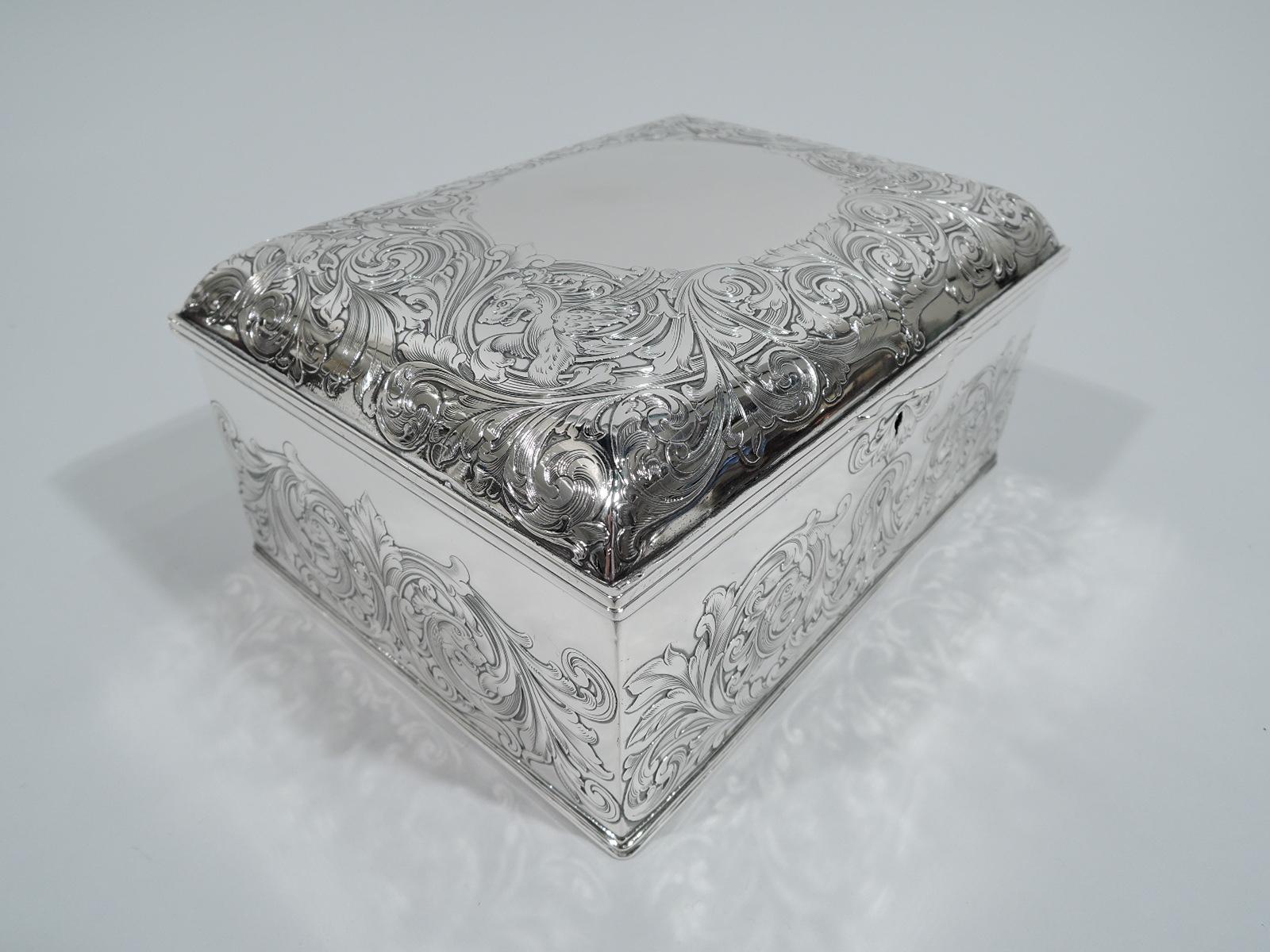 American Antique Gorham Art Nouveau Sterling Silver Jewelry Box