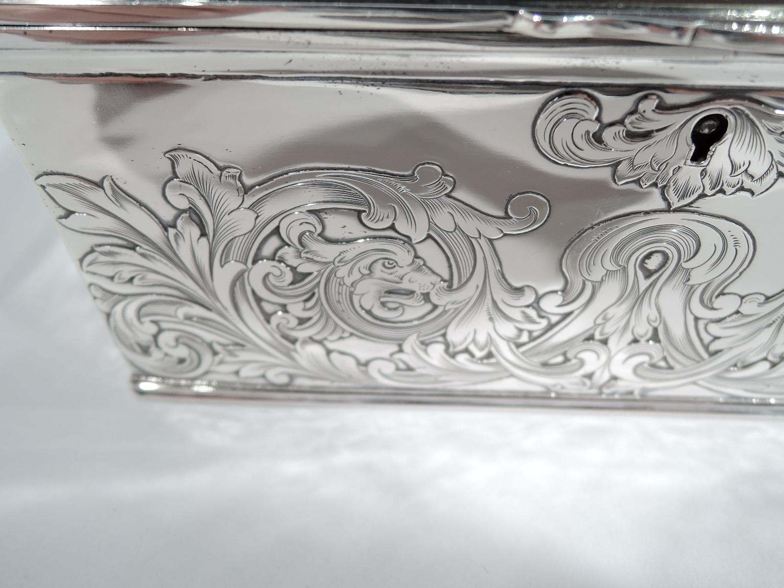 Antique Gorham Art Nouveau Sterling Silver Jewelry Box 1