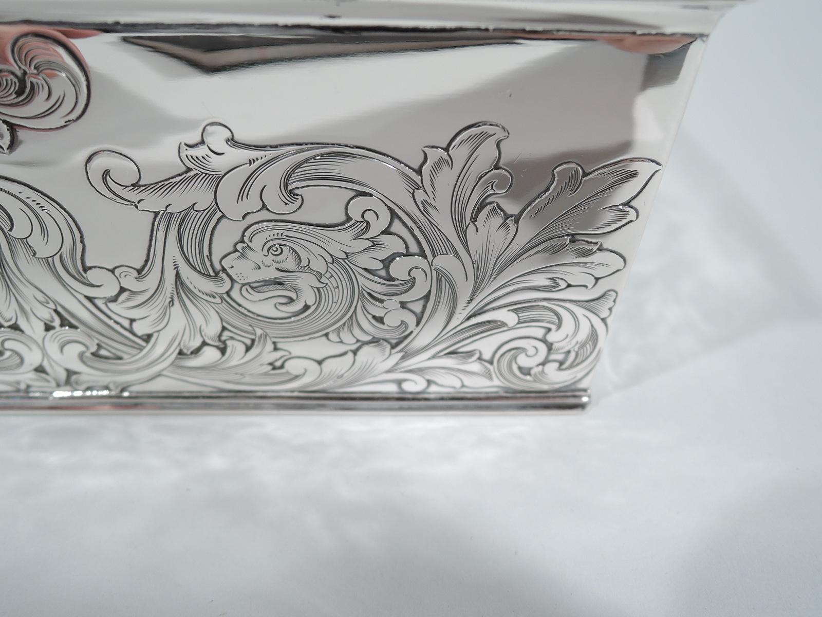 Antique Gorham Art Nouveau Sterling Silver Jewelry Box 2