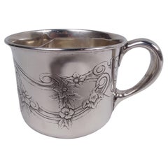 Used Gorham Art Nouveau Sterling Silver Shaving Mug