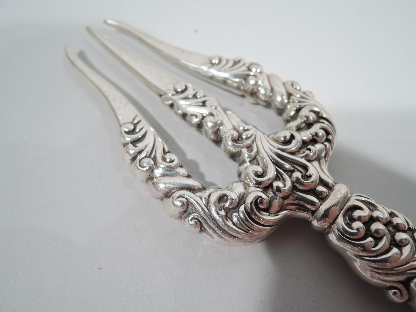 American Antique Gorham Art Nouveau Sterling Silver Toasting Fork