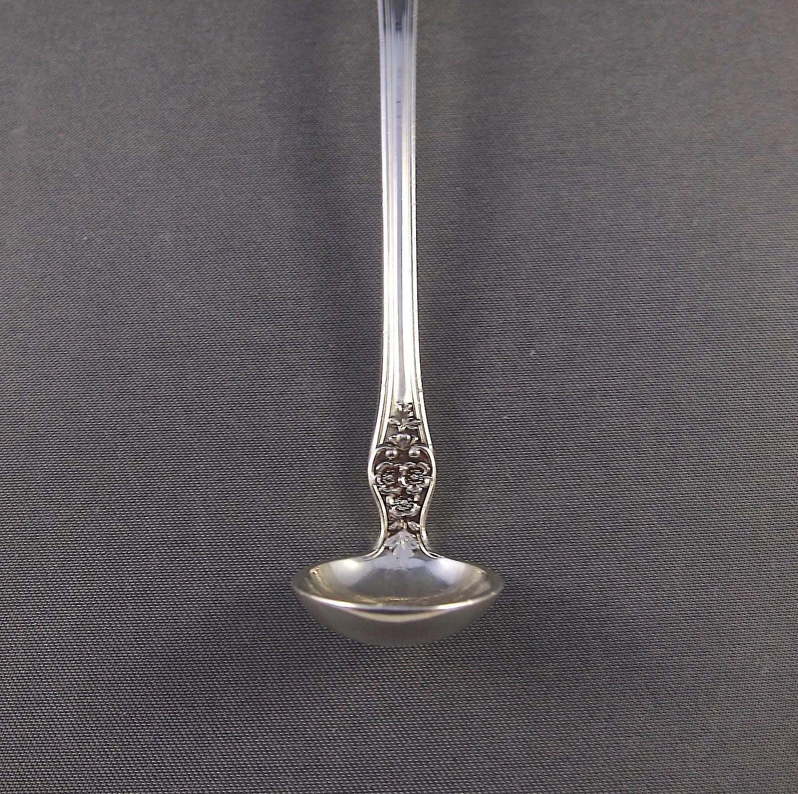 Beaux Arts Antique Gorham Buttercup Sterling Silver Mustard Spoon from the Rockefeller Sale