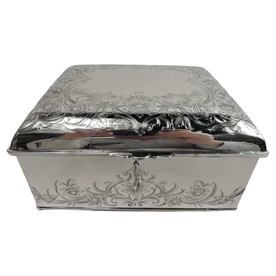 Fresh and Pretty Austrian Art Nouveau Silver Keepsake Casket Box For ...