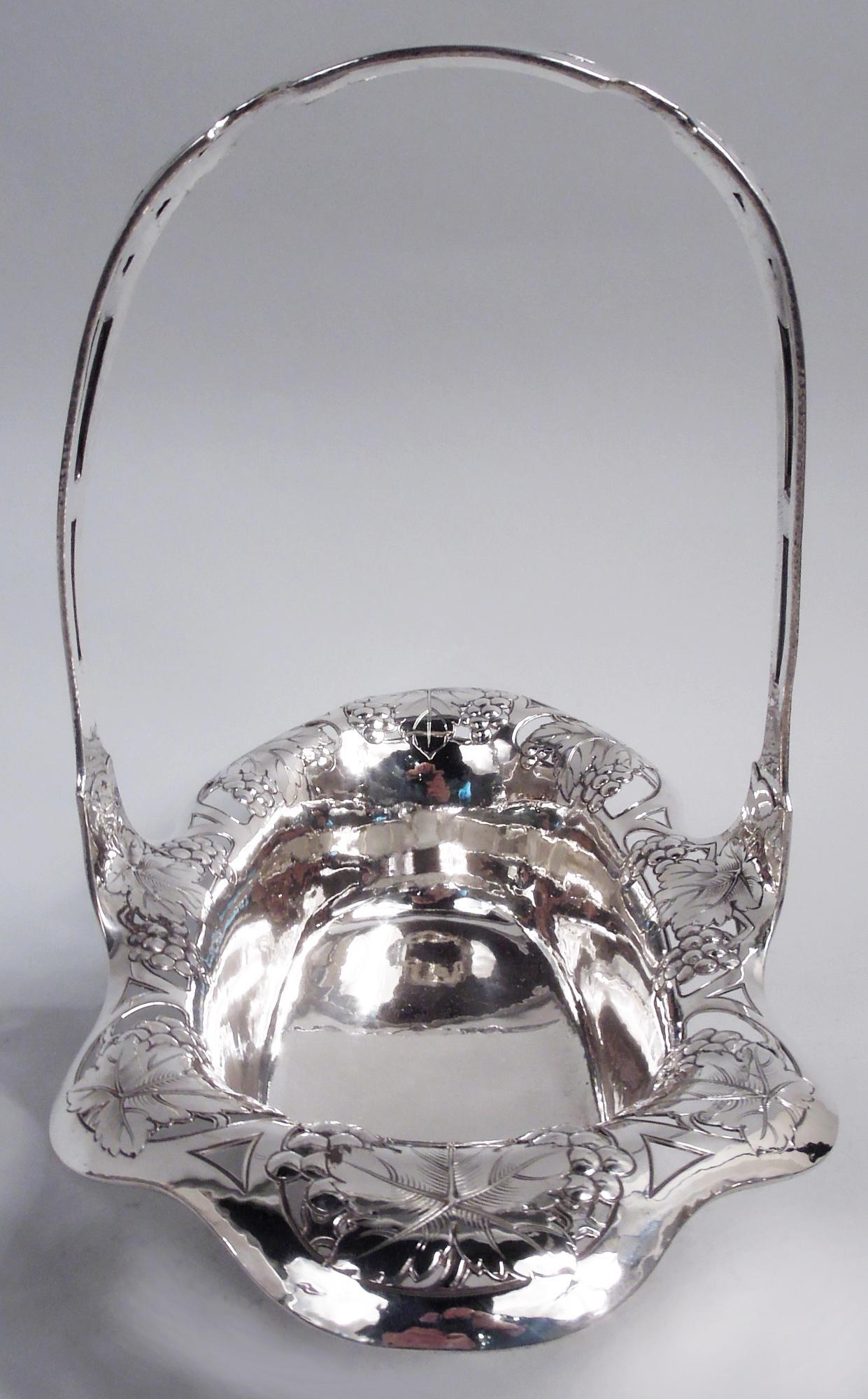 Art nouveau Panier antique Gorham Edwardian Art Nouveau en argent sterling en vente