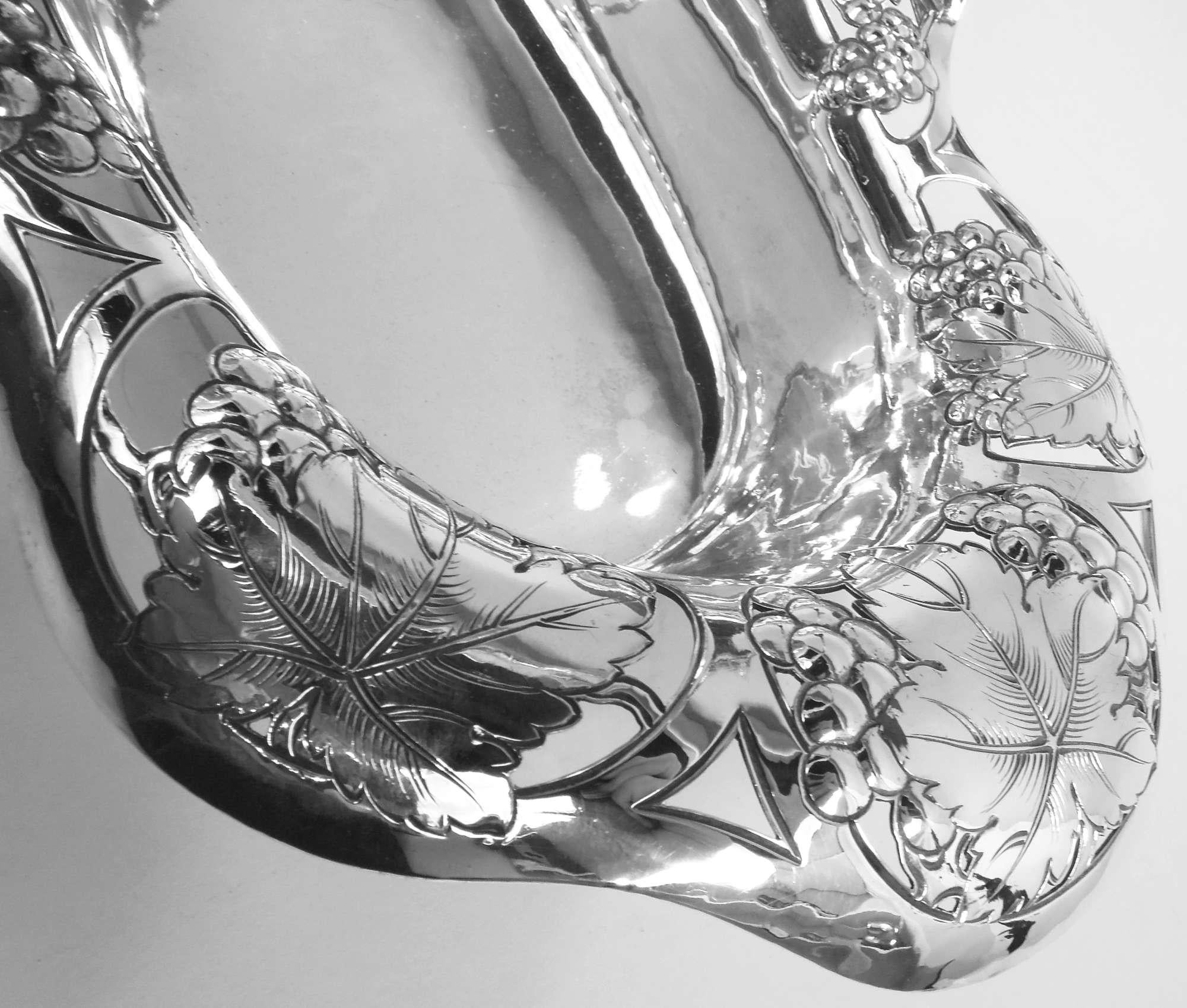 20ième siècle Panier antique Gorham Edwardian Art Nouveau en argent sterling en vente