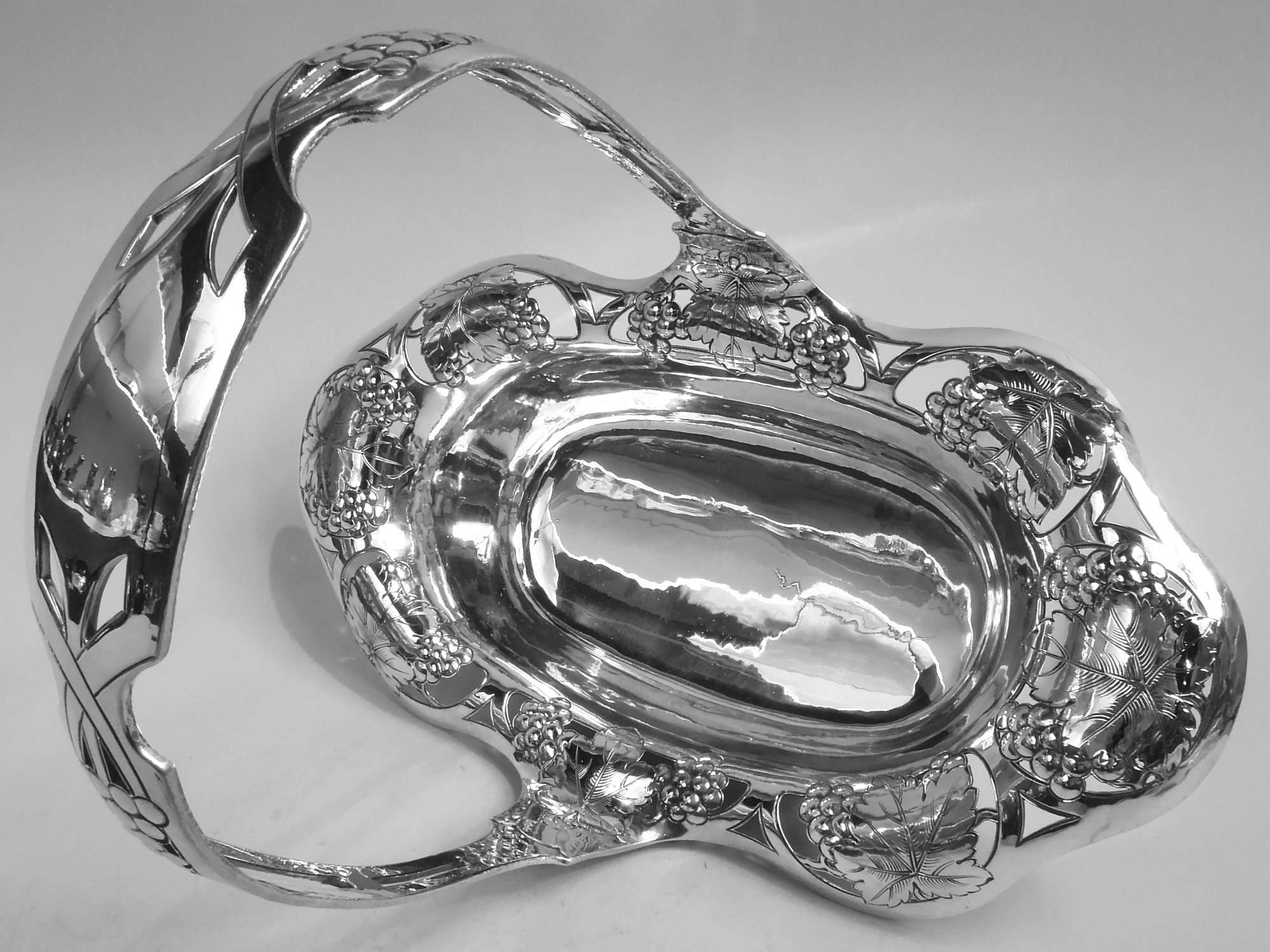 Panier antique Gorham Edwardian Art Nouveau en argent sterling en vente 1