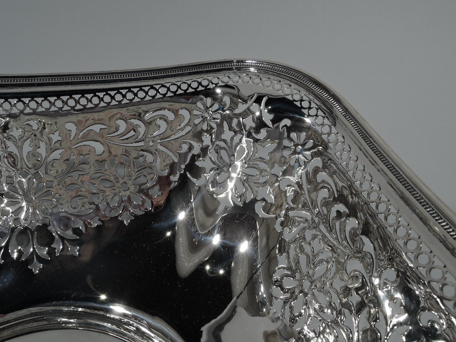 American Antique Gorham Edwardian Pierced Sterling Silver Bowl