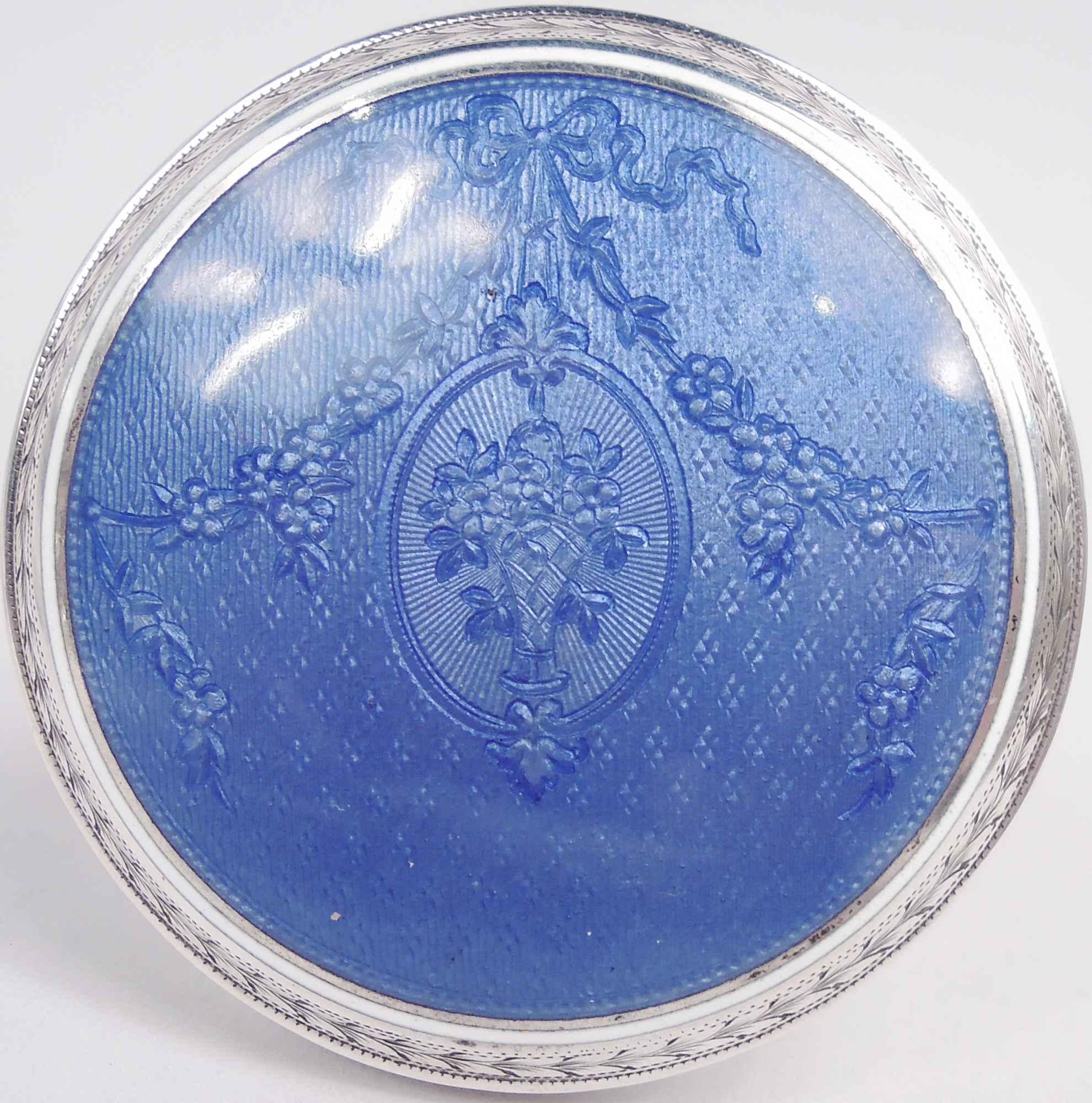 Antique Gorham Edwardian Regency Enamel & Crystal Perfume Bottle In Good Condition For Sale In New York, NY