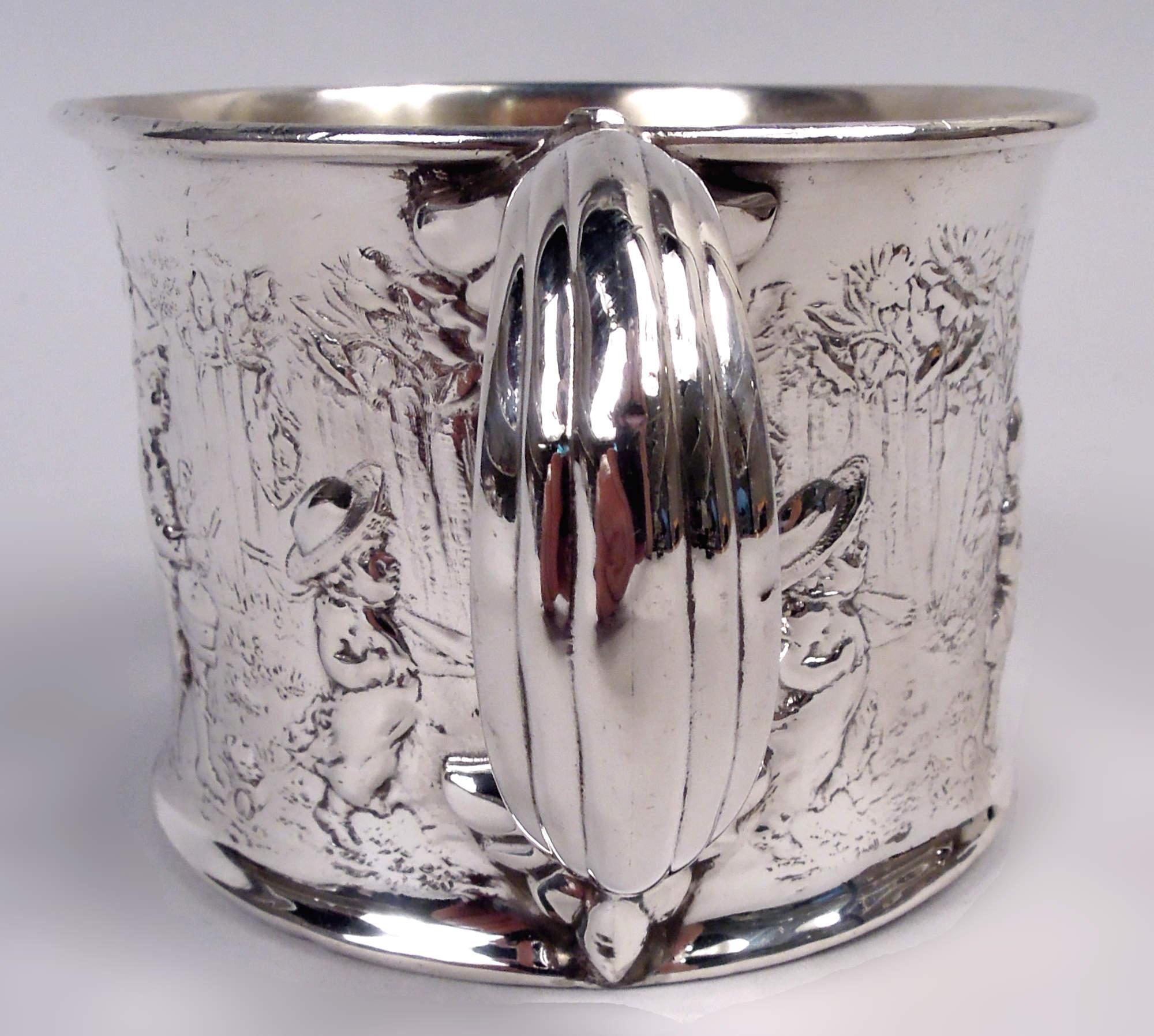 Americano Antique Gorham Edwardian Sterling Silver Boy’s Expedition Baby Cup in vendita