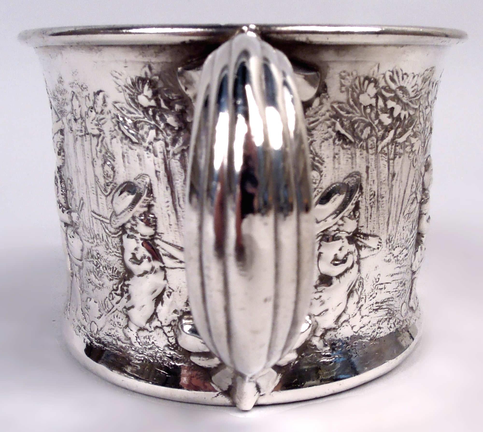 Antique Gorham Edwardian Sterling Silver Boy’s Expedition Baby Cup In Good Condition For Sale In New York, NY