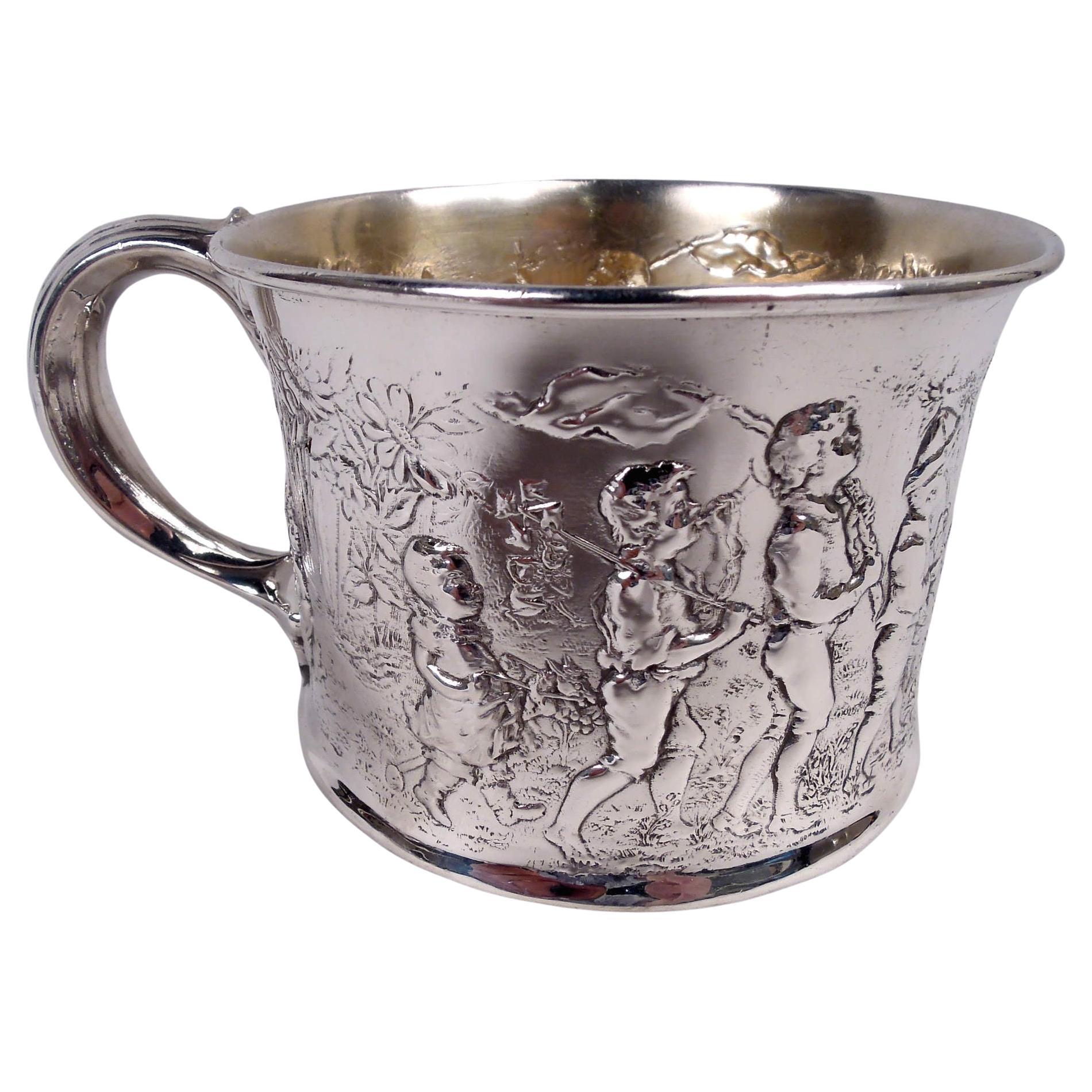 Antique Gorham Edwardian Sterling Silver Boy’s Expedition Baby Cup in vendita