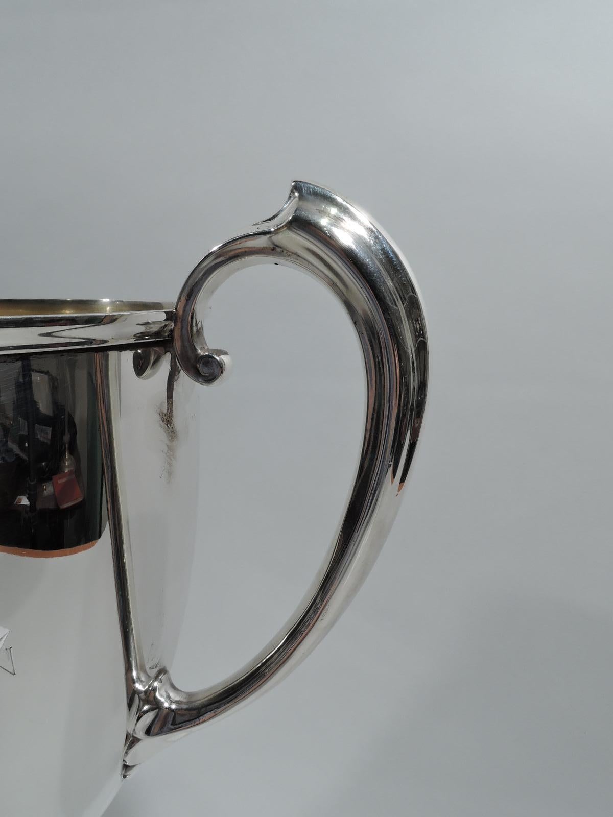 American Antique Gorham Edwardian Sterling Silver & Enamel Yacht Trophy Cup