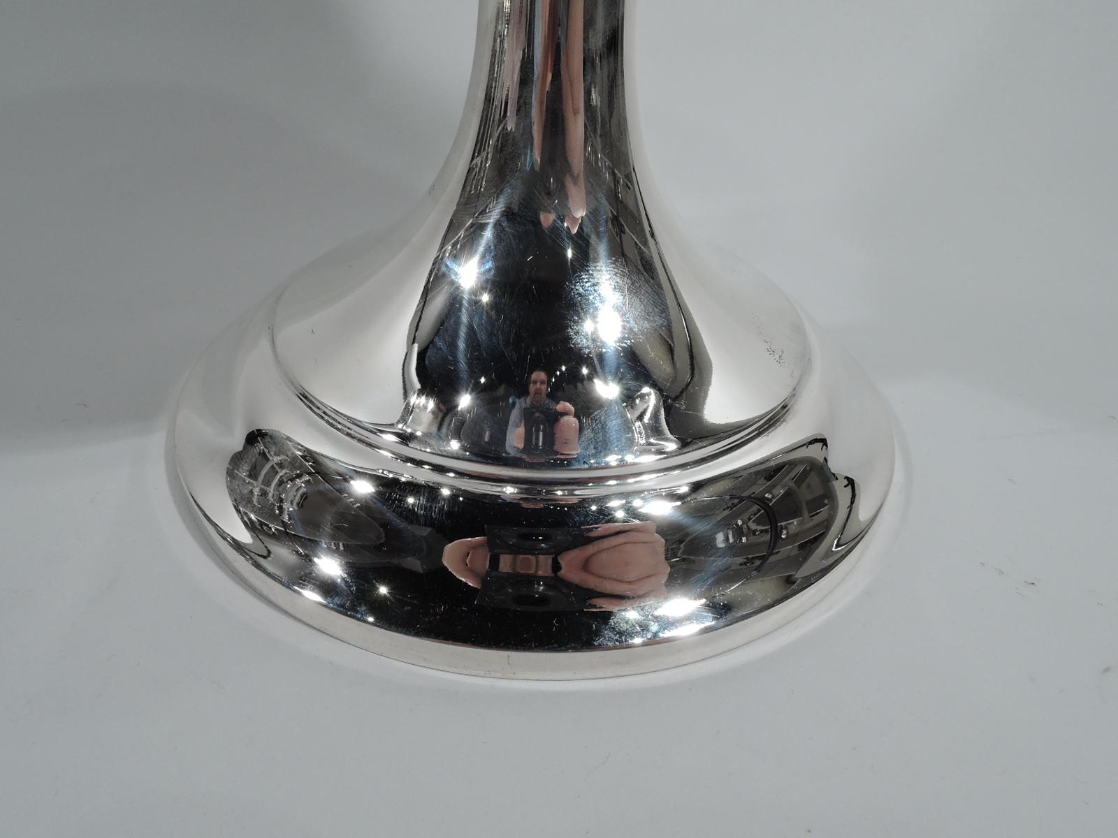 Antique Gorham Edwardian Sterling Silver & Enamel Yacht Trophy Cup In Excellent Condition In New York, NY