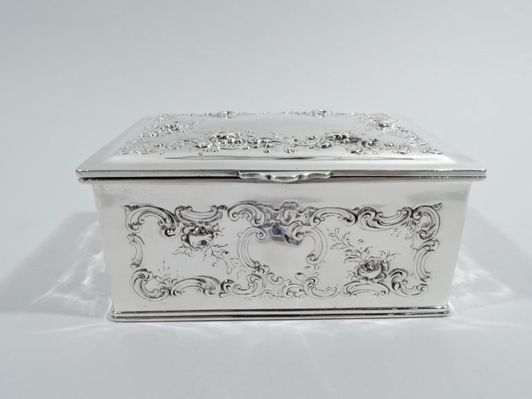 Antique Gorham Edwardian Sterling Silver Keepsake Casket Box For Sale at 1stDibs