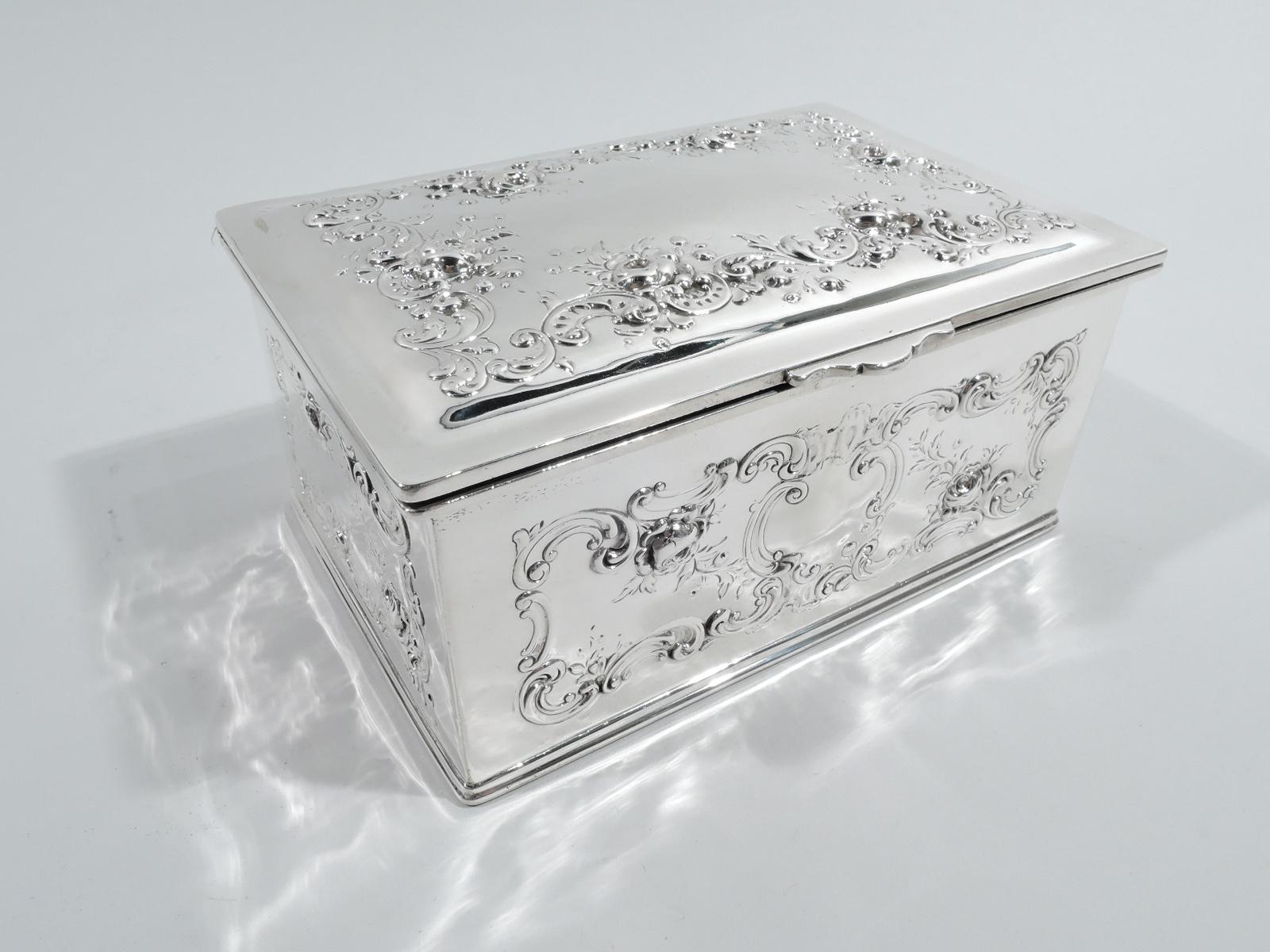 Late 19th Century Antique Gorham Edwardian Sterling Silver Keepsake Casket Box