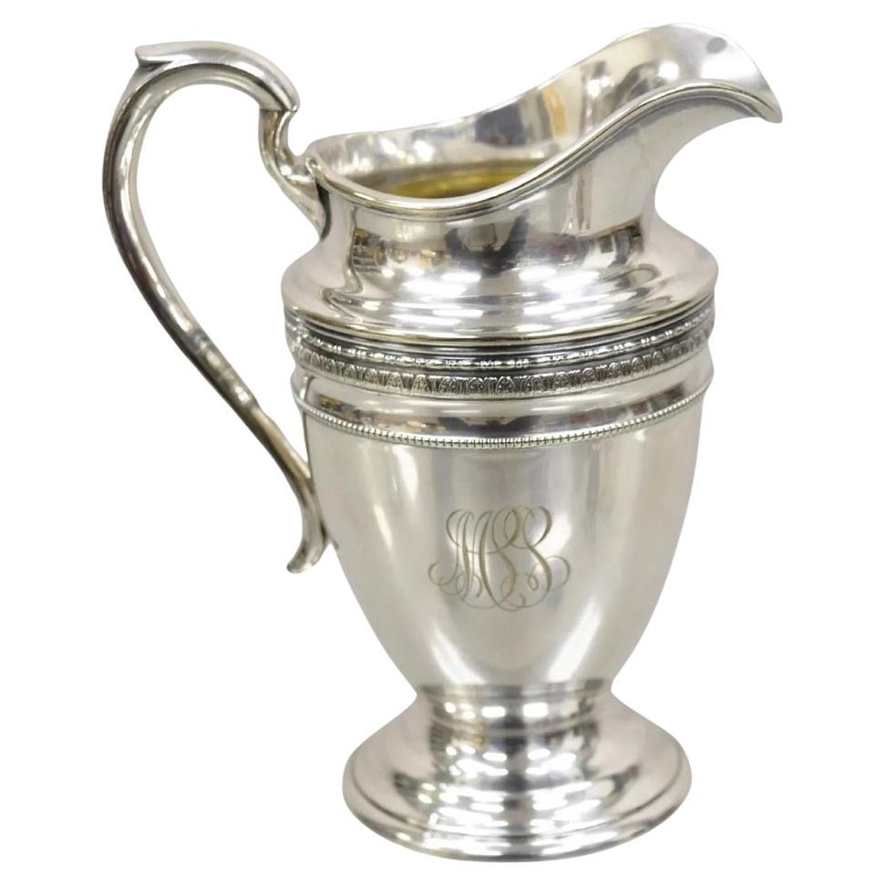 Antique Gorham English Edwardian Small Silver Plated Chased Creamer Pitcher