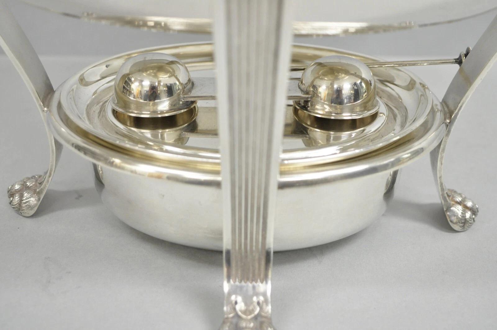 Antico scaldavivande in argento placcato Gorham English Regency Edwardian in vendita 4