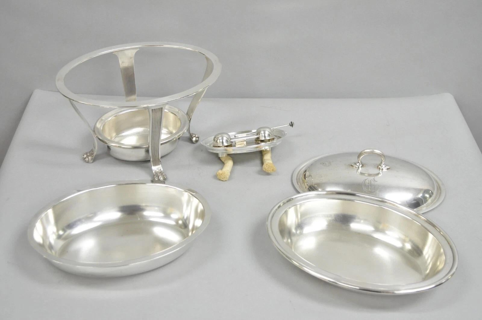 Antico scaldavivande in argento placcato Gorham English Regency Edwardian in vendita 5