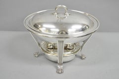 Antique Gorham English Regency Edwardian Silver Plated Chafing Dish Warmer