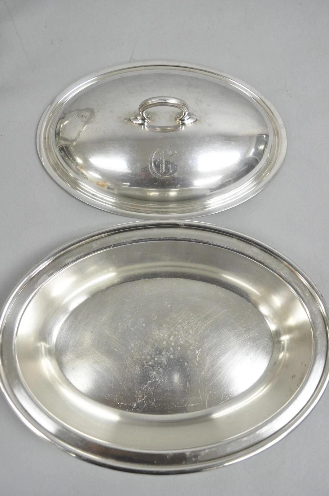 Placcato argento Antico scaldavivande in argento placcato Gorham English Regency Edwardian in vendita