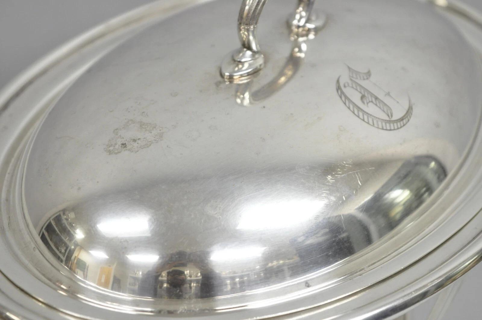 Antico scaldavivande in argento placcato Gorham English Regency Edwardian in vendita 2