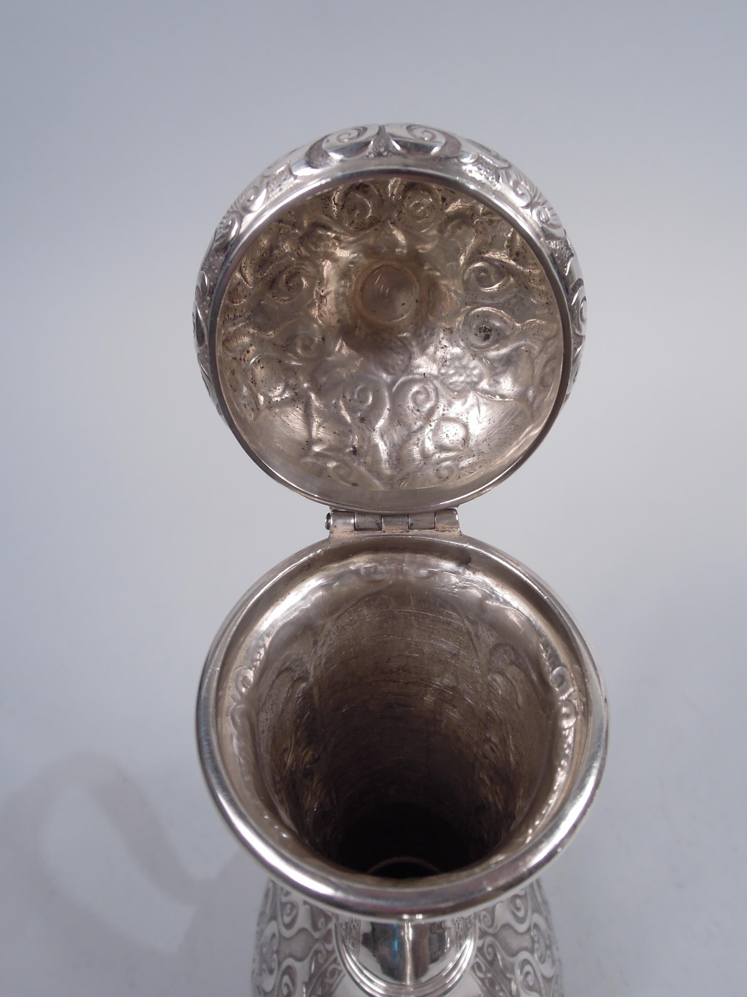 Antique Gorham Exotic Turkish Sterling Silver Coffeepot, 1900 1