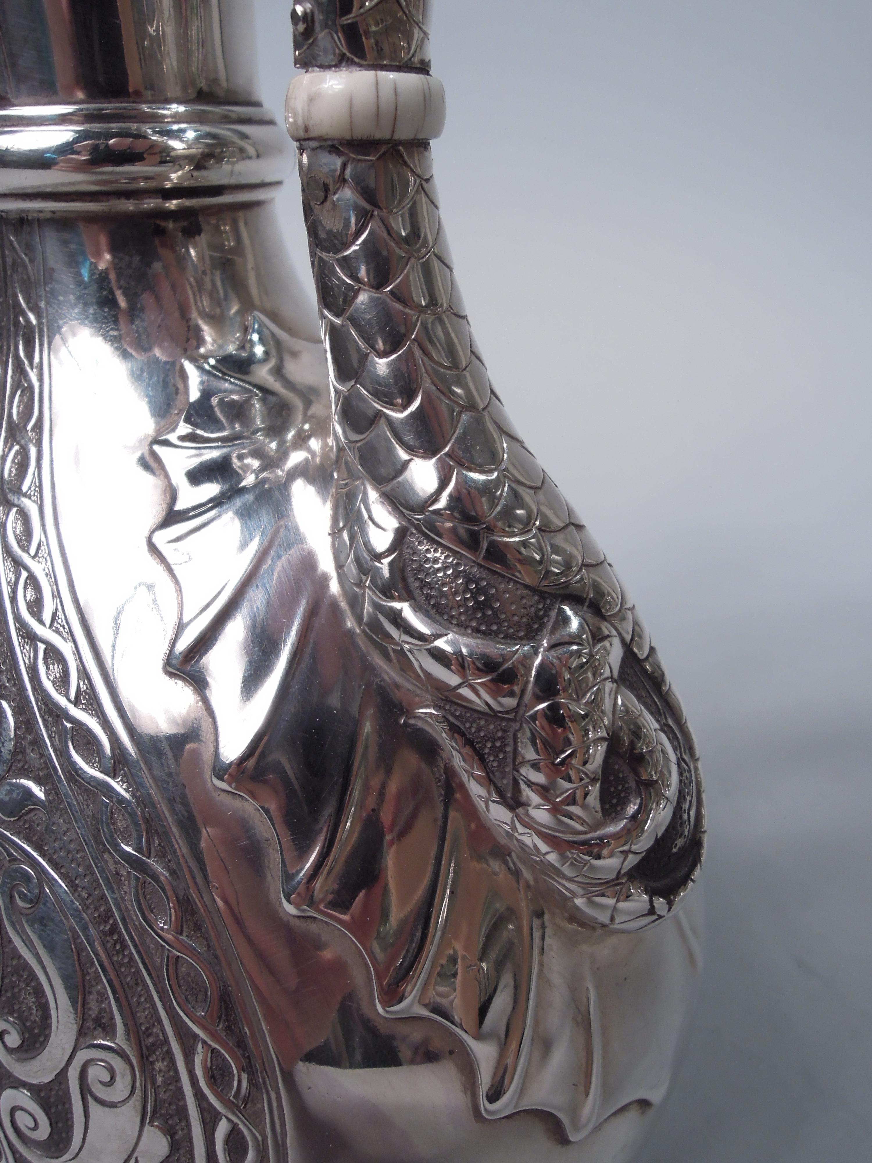Antique Gorham Exotic Turkish Sterling Silver Coffeepot, 1900 3