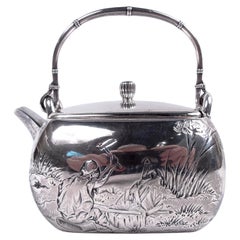 Antique Gorham Japonesque Sterling Silver Teapot, 1881