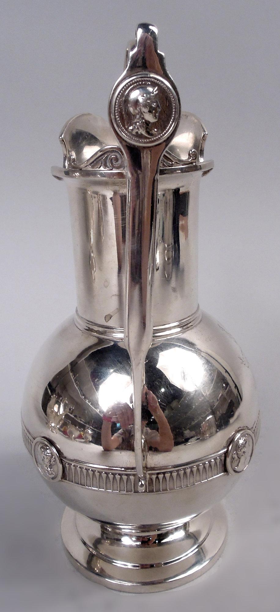 American Antique Gorham Medallion Coin Silver 5-Piece Coffee & Tea Set For Sale