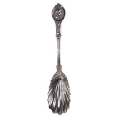 Antique Gorham Medallion Coin Silver Berry Spoon