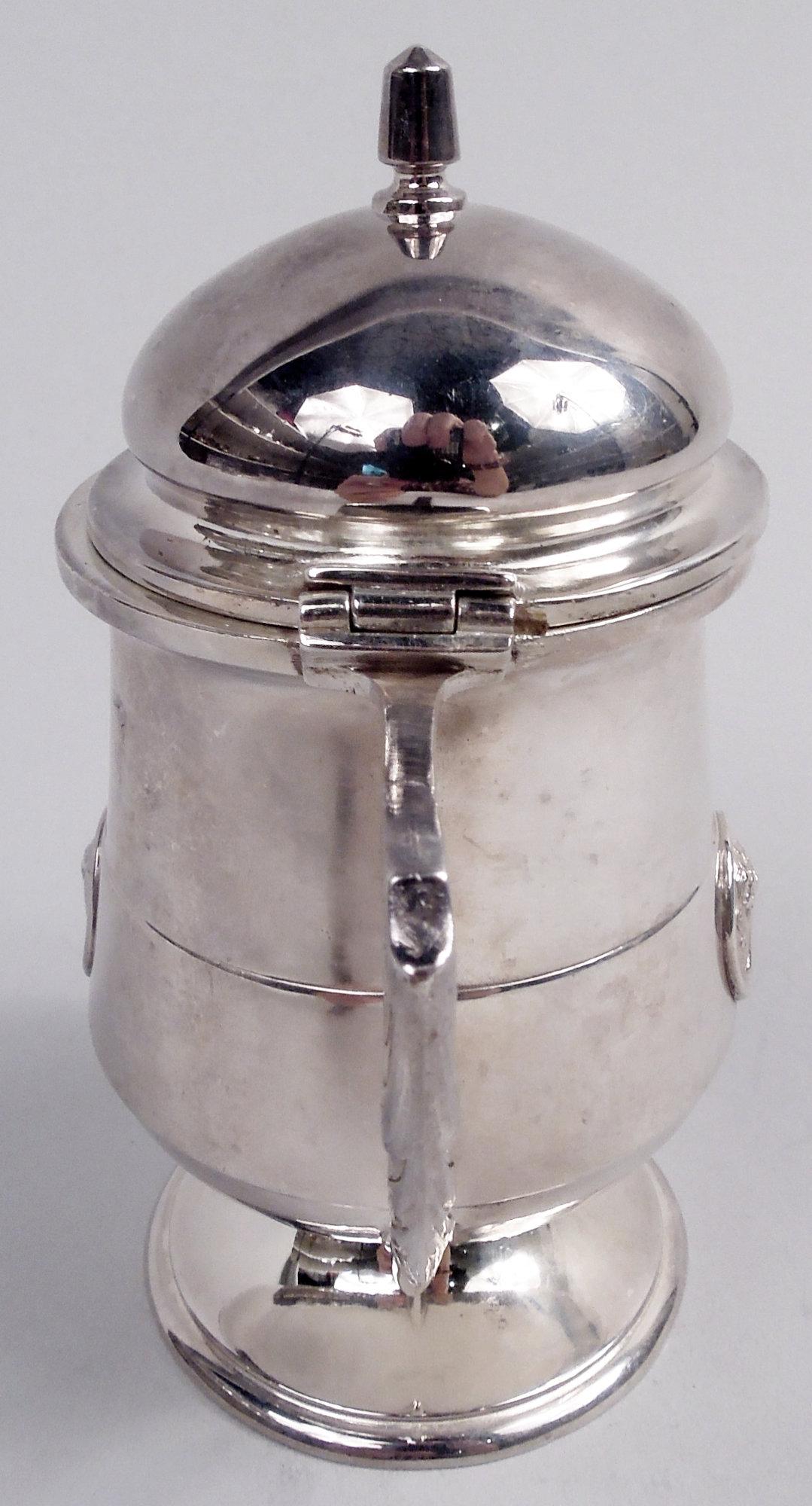 Americano Antico vaso per mostarda in argento con medaglione di Gorham in vendita