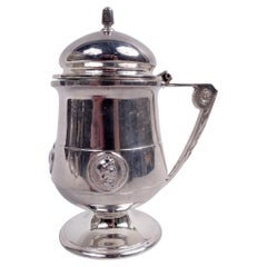 Antique Gorham Medallion Coin Silver Mustard Pot